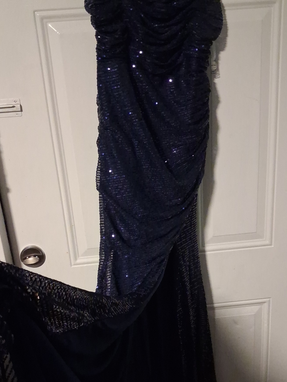 Midnight Sequin Maxi Skirt - Ruched Evening Elegance
